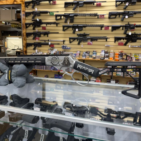 Rifle displayed in gun store