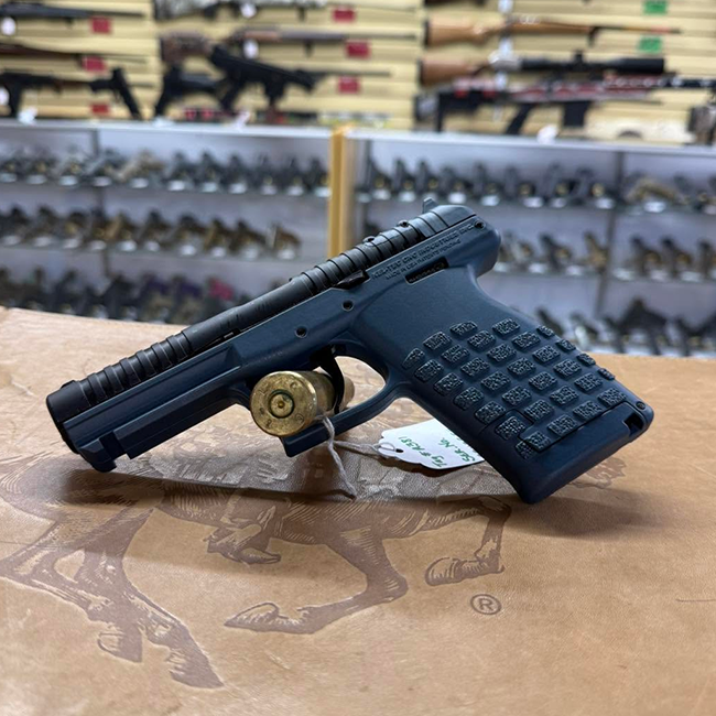 Handgun displayed in firearm store