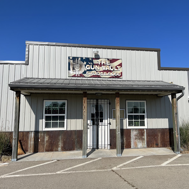 Gun store exterior building sign